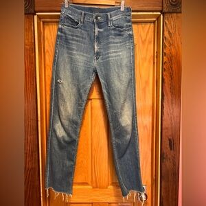 High Waisted Rider Skimp in Sorry I'm Staring MOTHER 31 Jeans